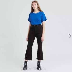 Levi’s Ribcage Crop Flare Black Jeans size 26
